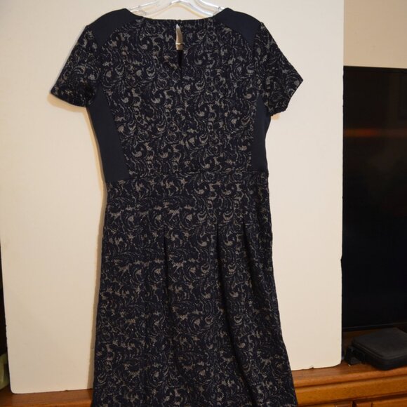 ENFOCUS STUDIO Pretty Midi Dress Blueish Black &Lurex/Sparkly Lace Lining Top 8 - Picture 5 of 8